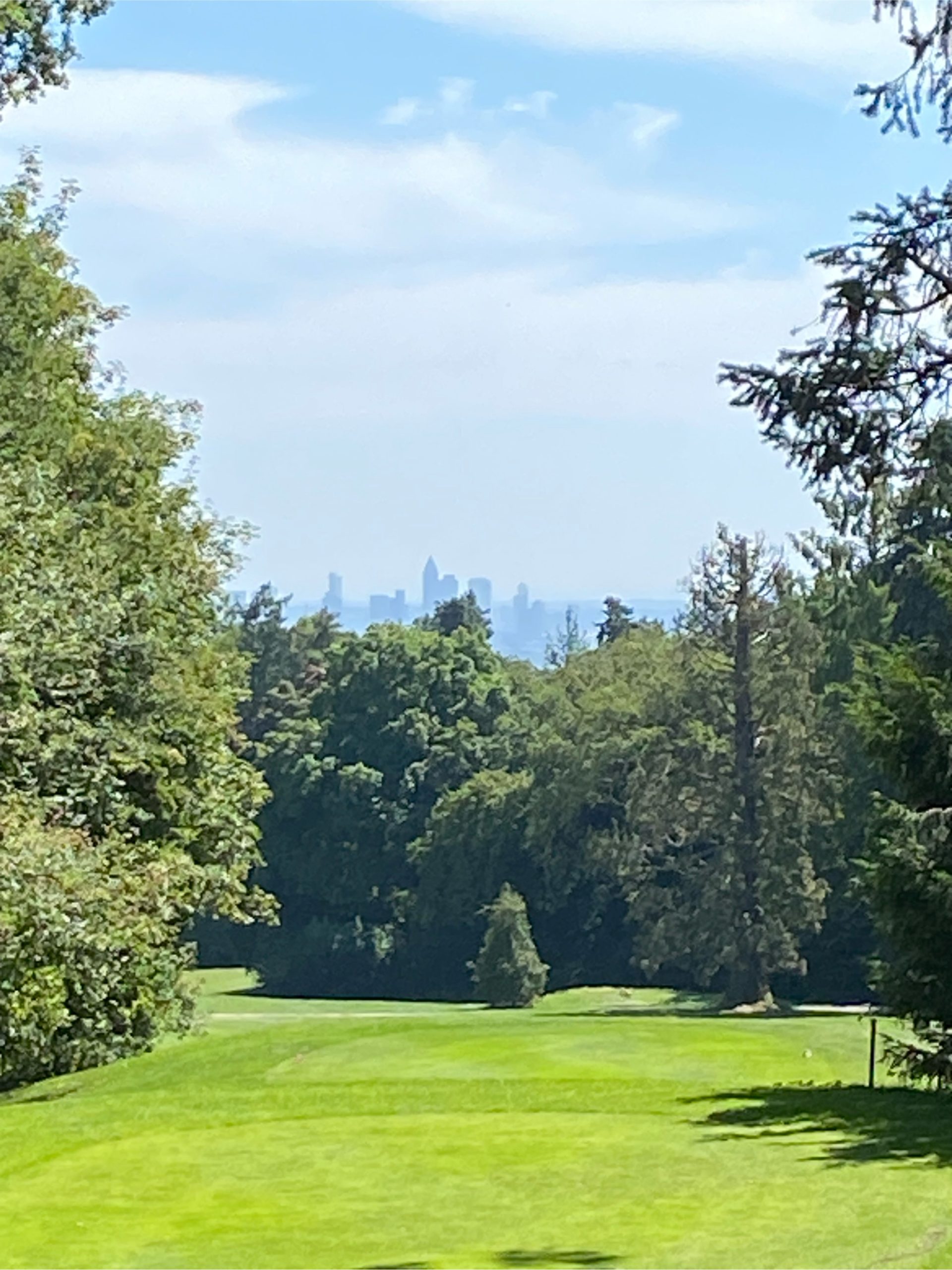 Golfclub Kronberg mit Skyline Frankfurt